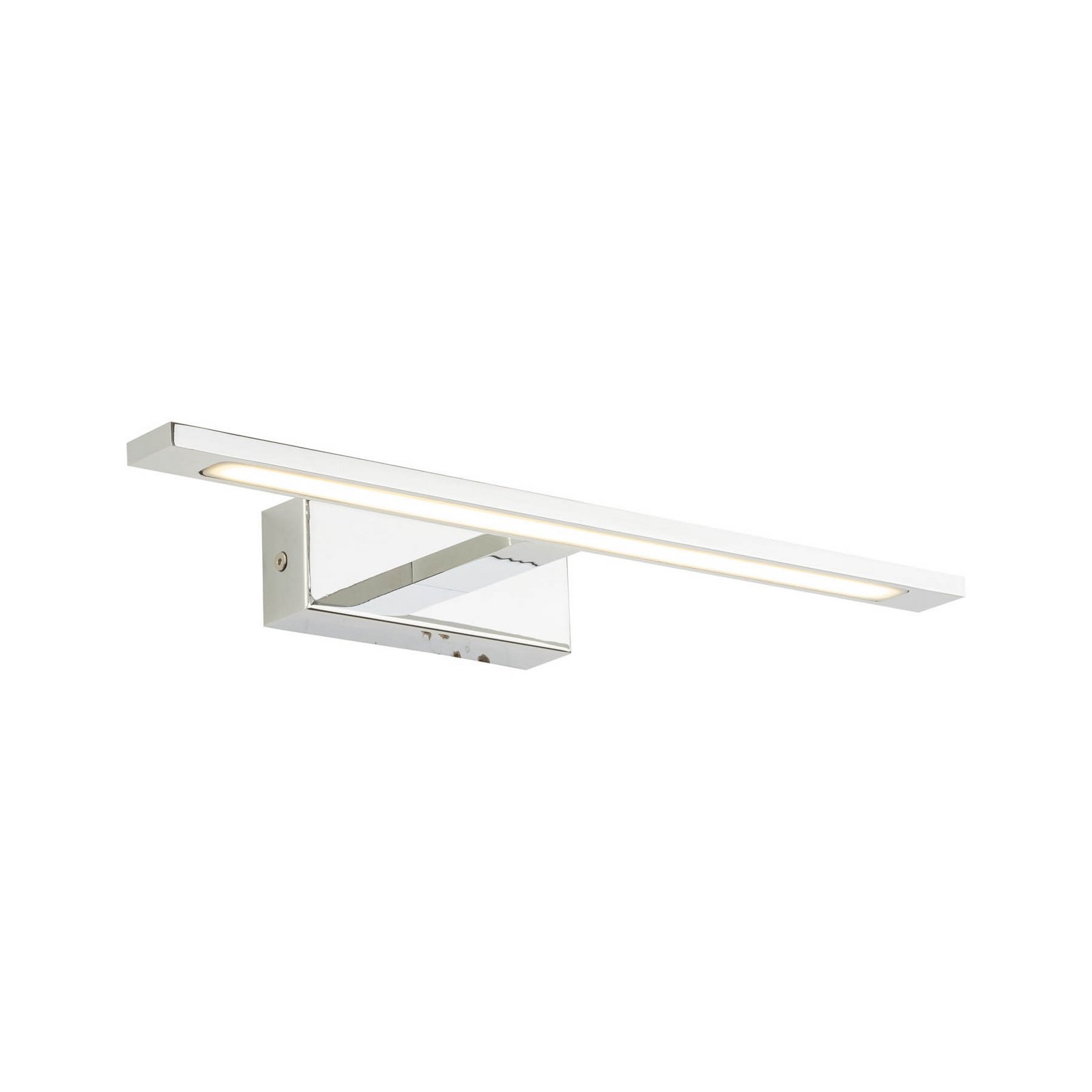 LED wall lamp Gallery chrome-coloured metal width 41.5 cm IP44