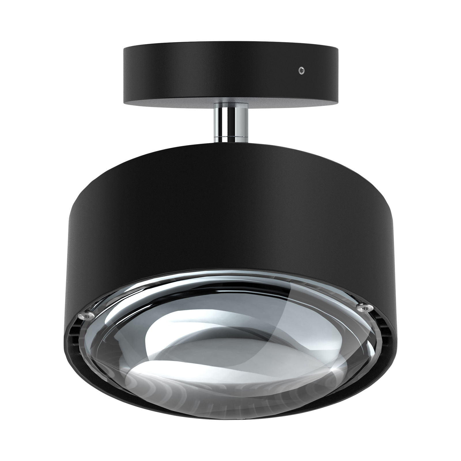 Puk Maxx Turn spot LED lentille claire 1 lampe noir mat