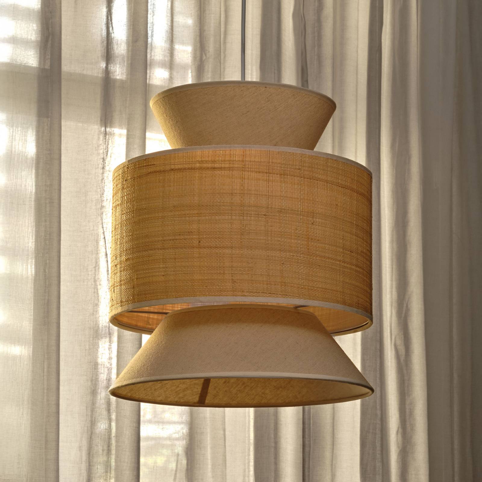 OSRAM Hängeleuchte Decor Wrap Cone, beige, Bast, Leinen, E27 günstig online kaufen