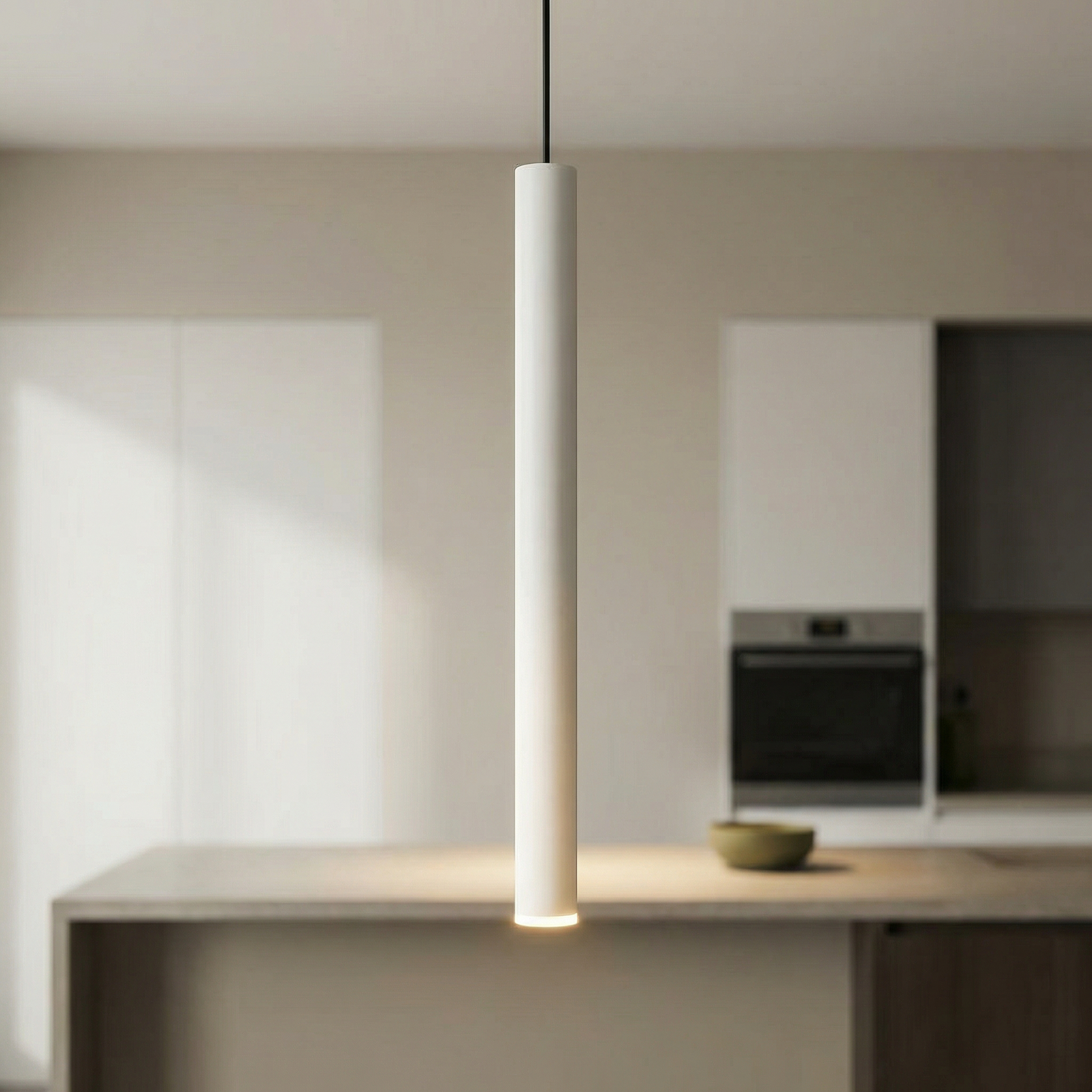 Lámpara colgante Cala LED, aluminio, blanco