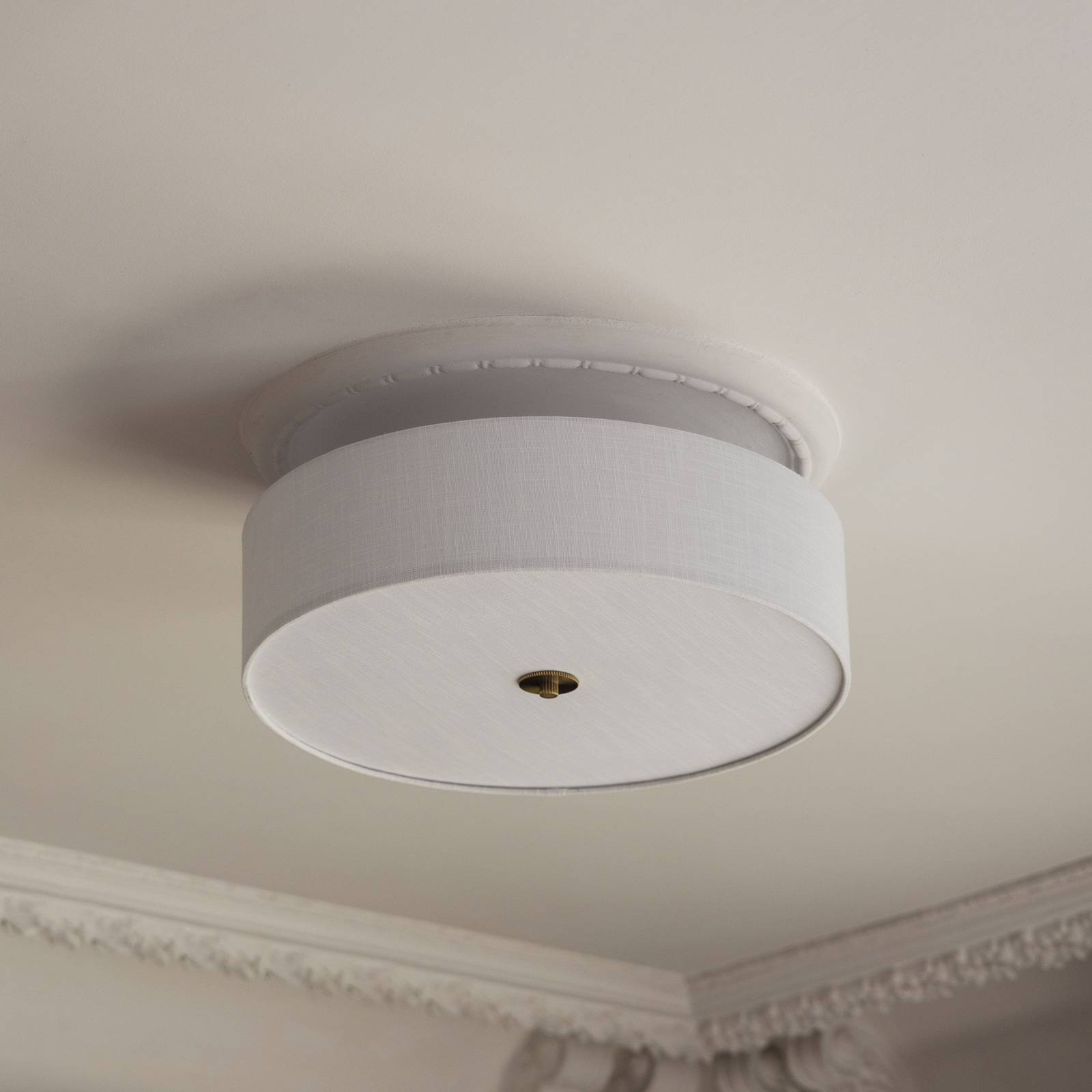 Globen Lighting – lampa sufitowa Noah, średnica 50 cm, biała