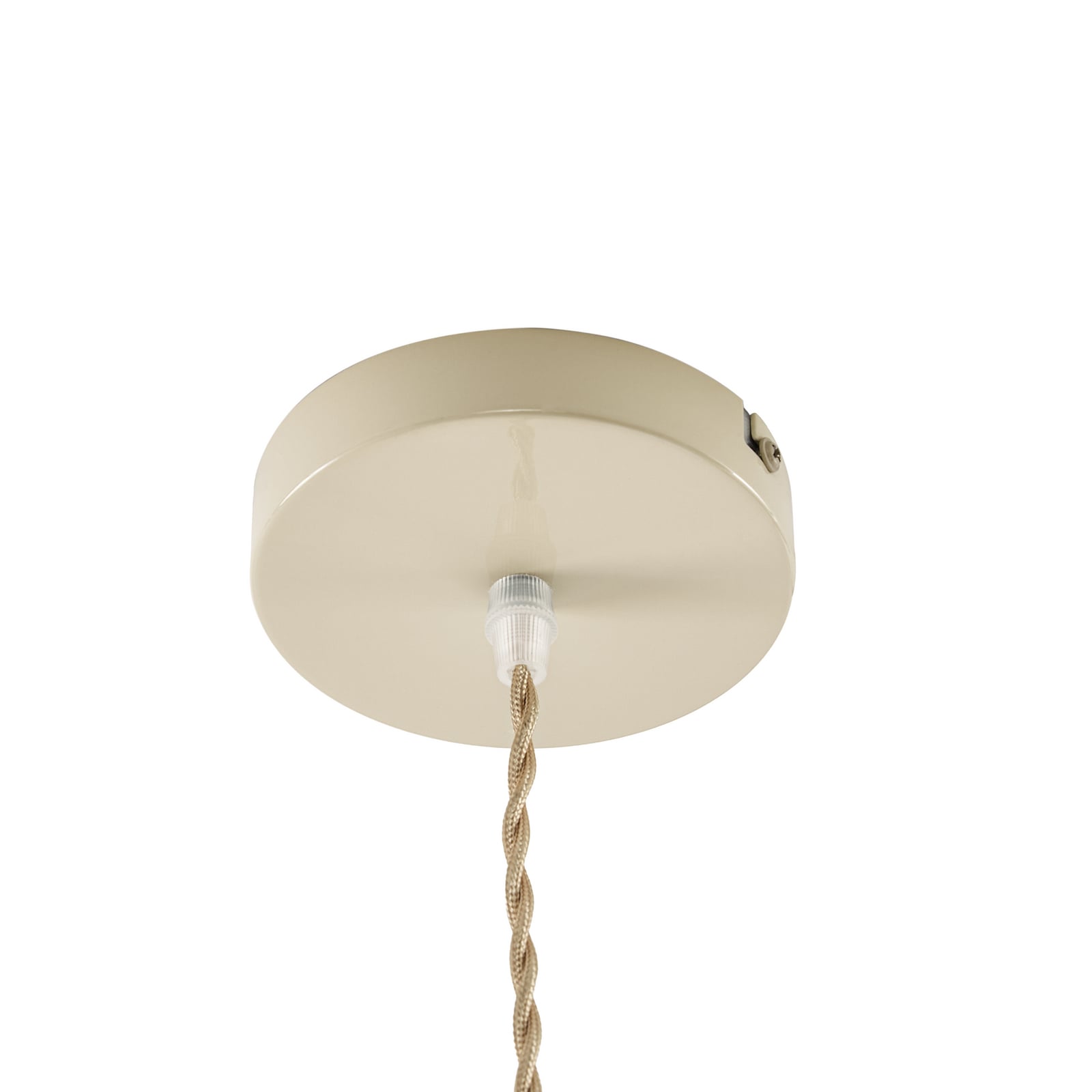Lindby Aeris kinderkamer hanglamp, beige, Ø 35 cm, textiel, E27