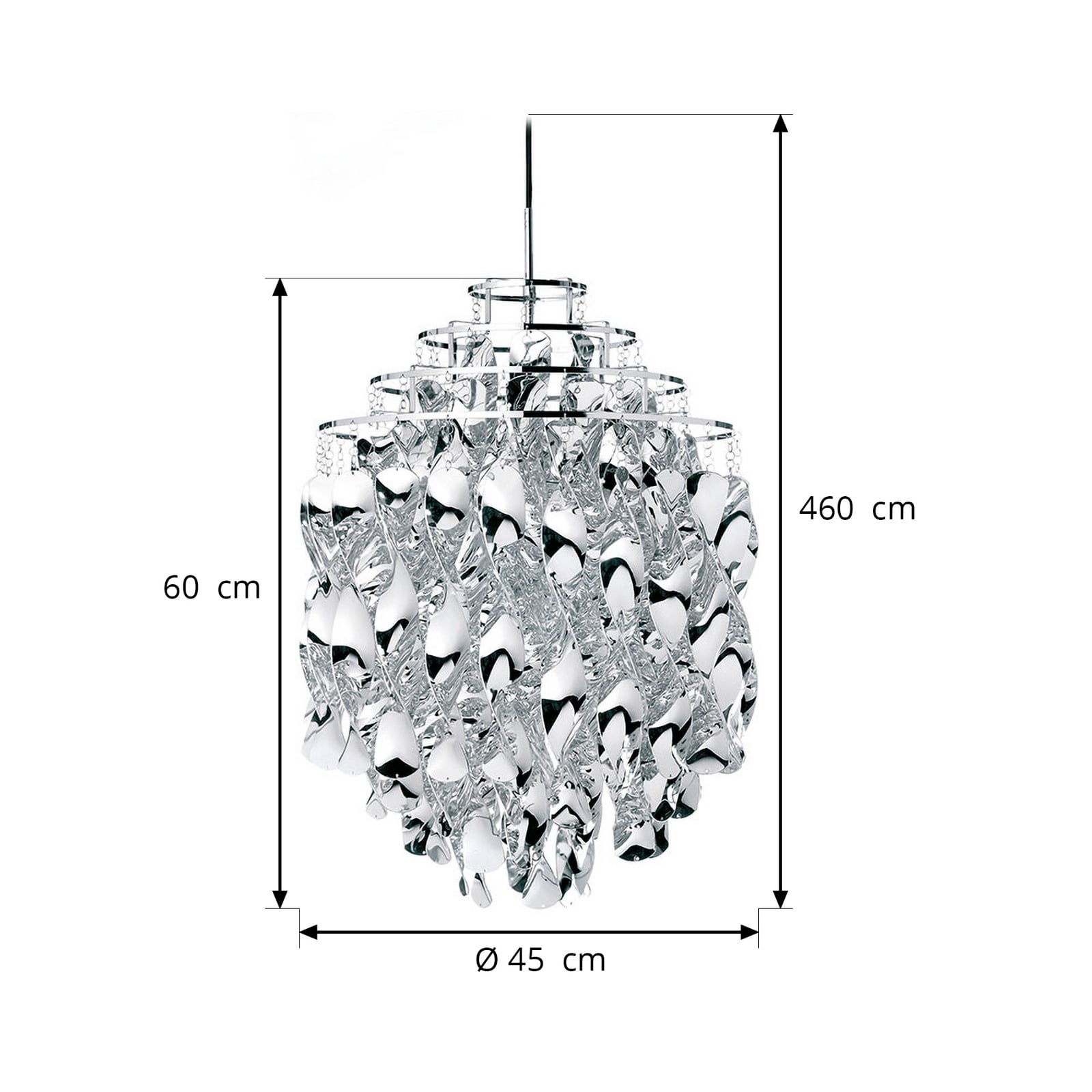 VERPAN Spiral SP01 - Lampa wisząca w kolorze srebrnym