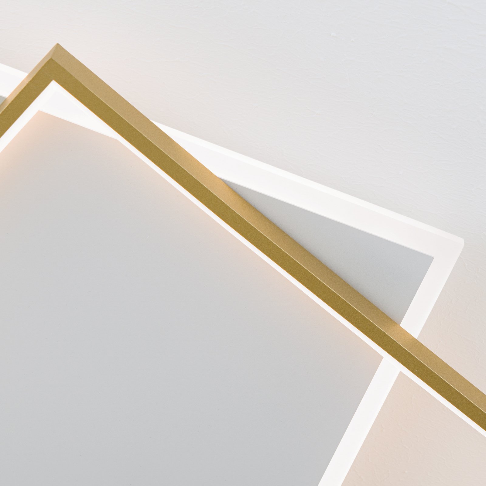 LED plafondlamp Emanuel, wit/goud