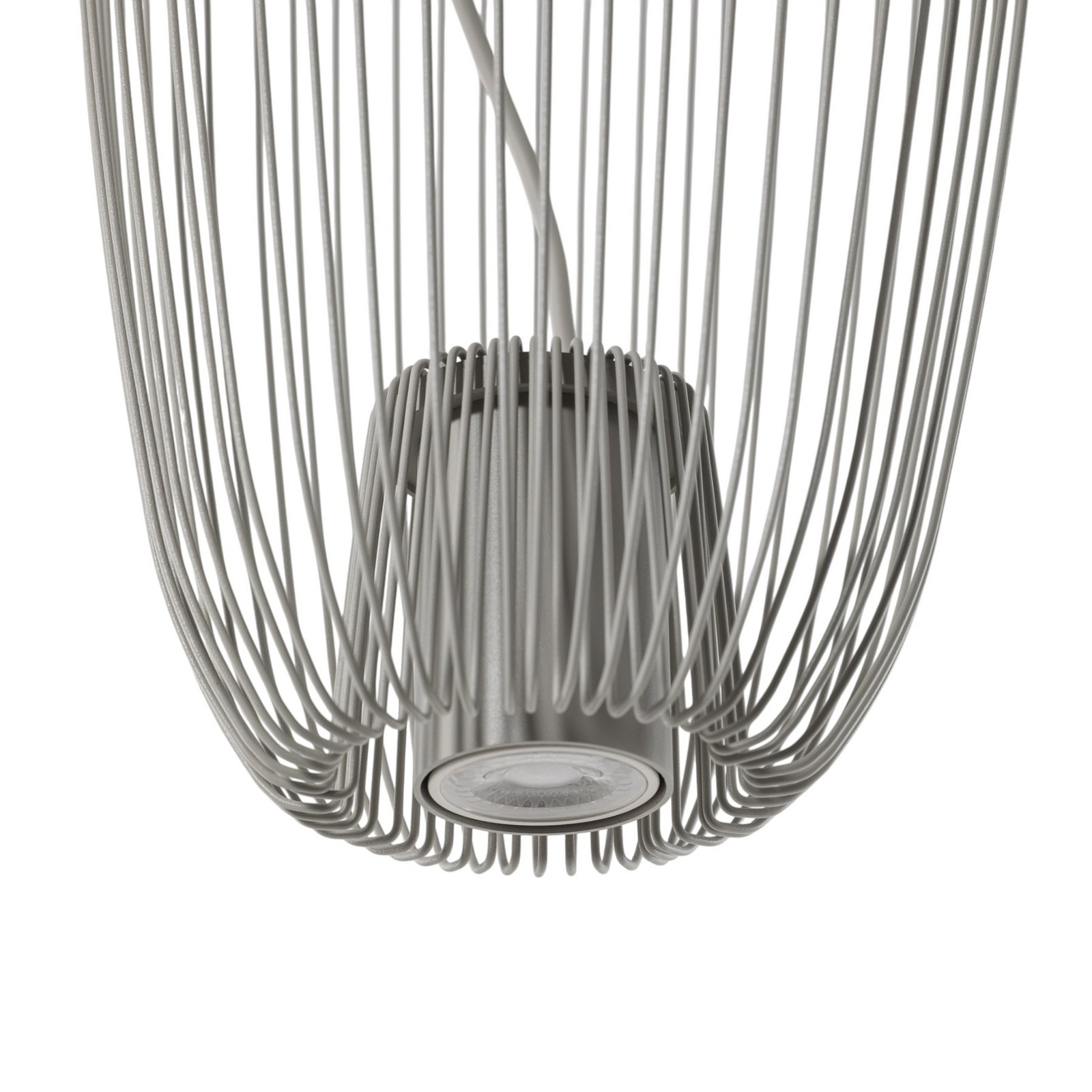 Suspension Pumpkin S, gris clair, Ø 27 cm, métal, GU10