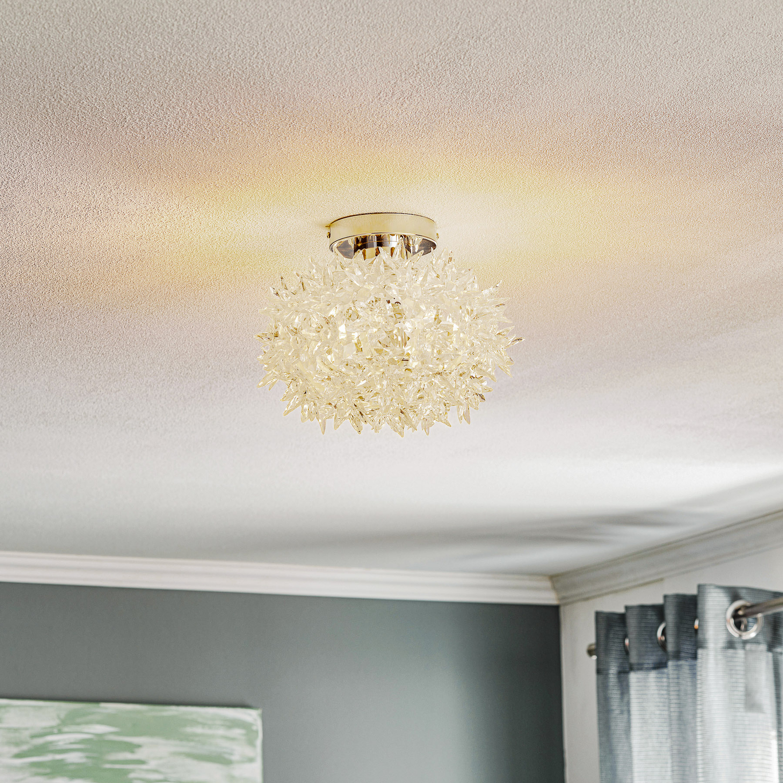 Transparante LED plafondlamp Bloom, 28 cm