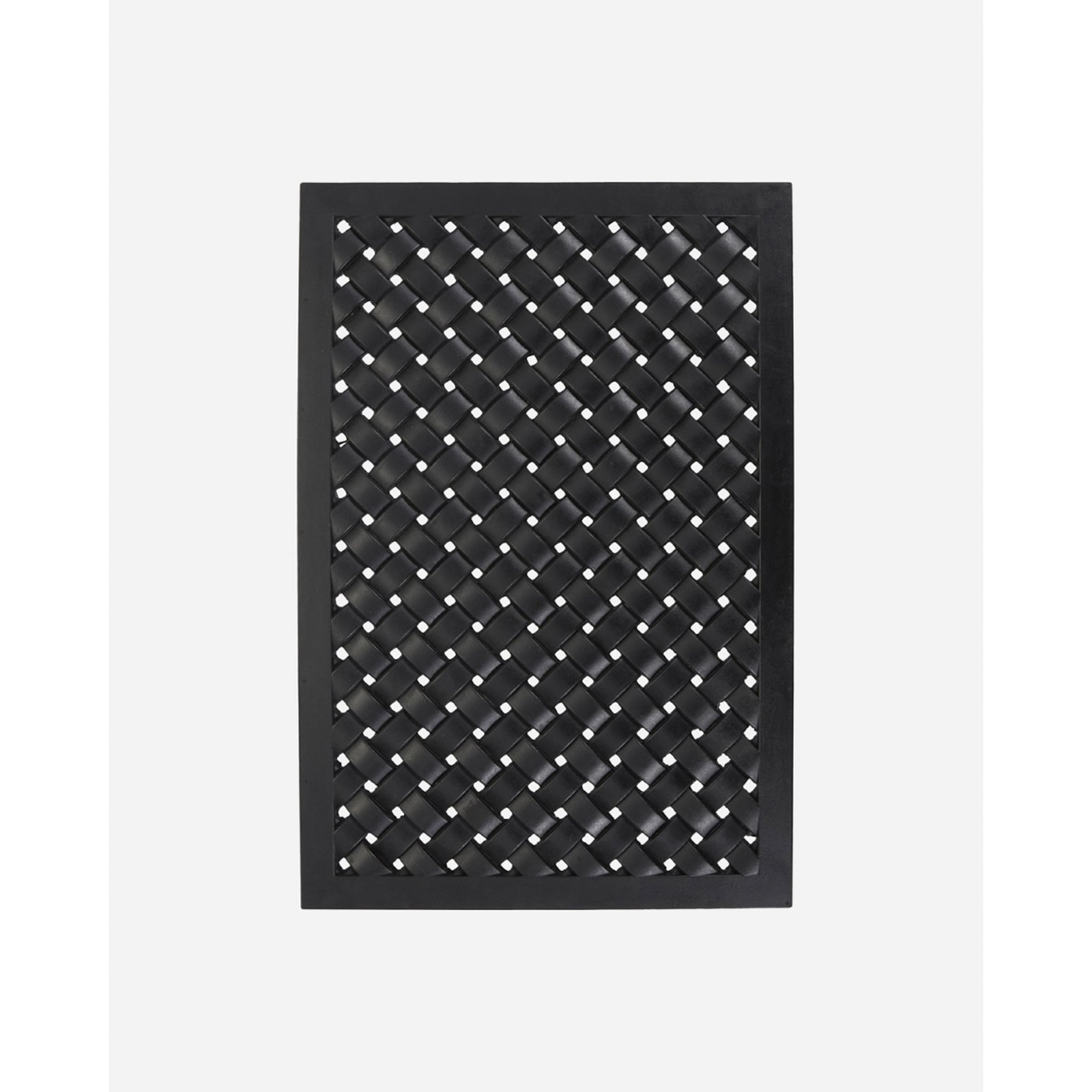 HDBraid doormat, black, 90 x 60 cm, rubber - House Doctor