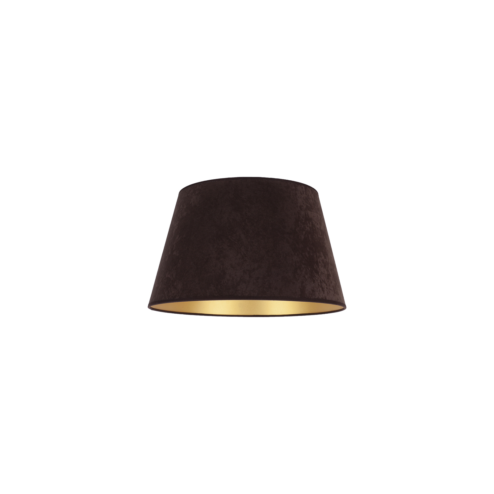 Cone lampeskærm, højde 18 cm, brun/guld