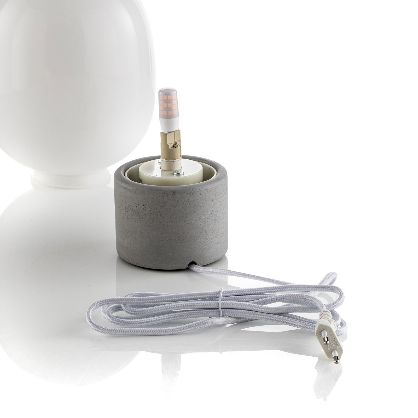 JWDA Lampe de Table S Gris Clair/Laiton - Audo Copenhagen