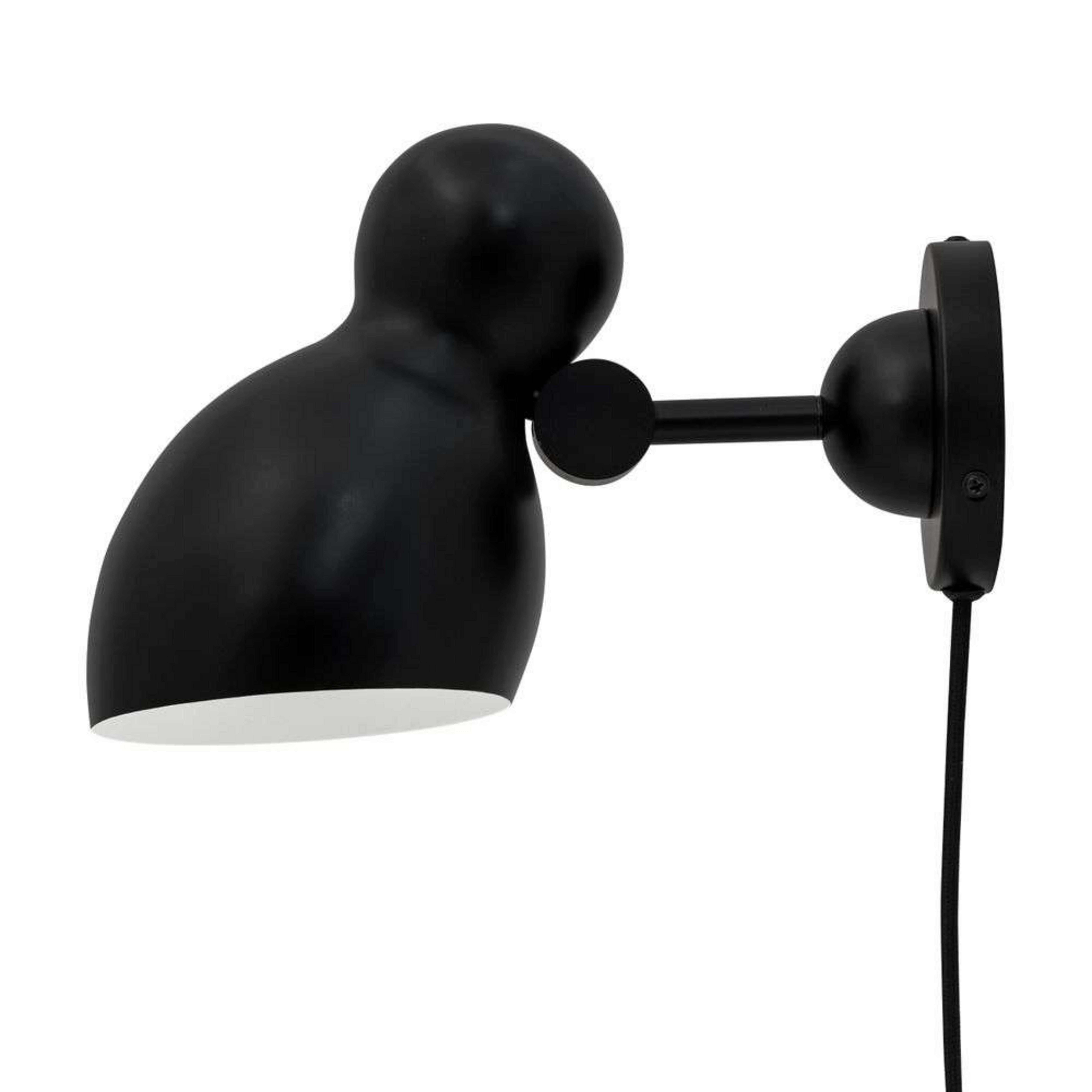 Ludo wandlamp, zwart, metaal, Ø 12 cm - Dyberg Larsen