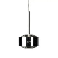 Lampada a sospensione Puk Maxx Drop Solo, cromo opaco