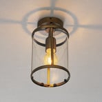 Pimpernel ceiling light, bronze, metal, glass