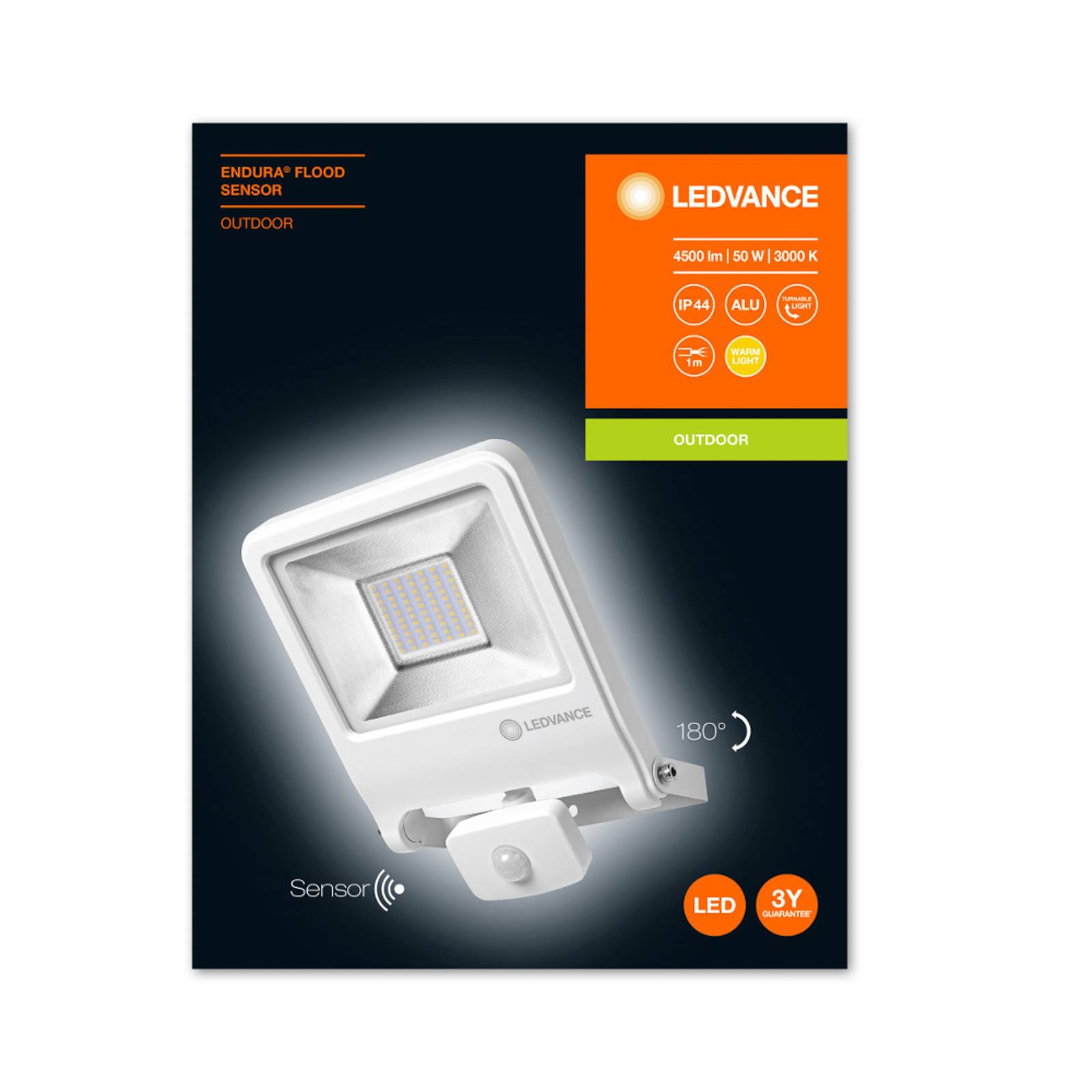 LEDVANCE Endura Flood Sensor spot zewnętrzny 3000K 50 W