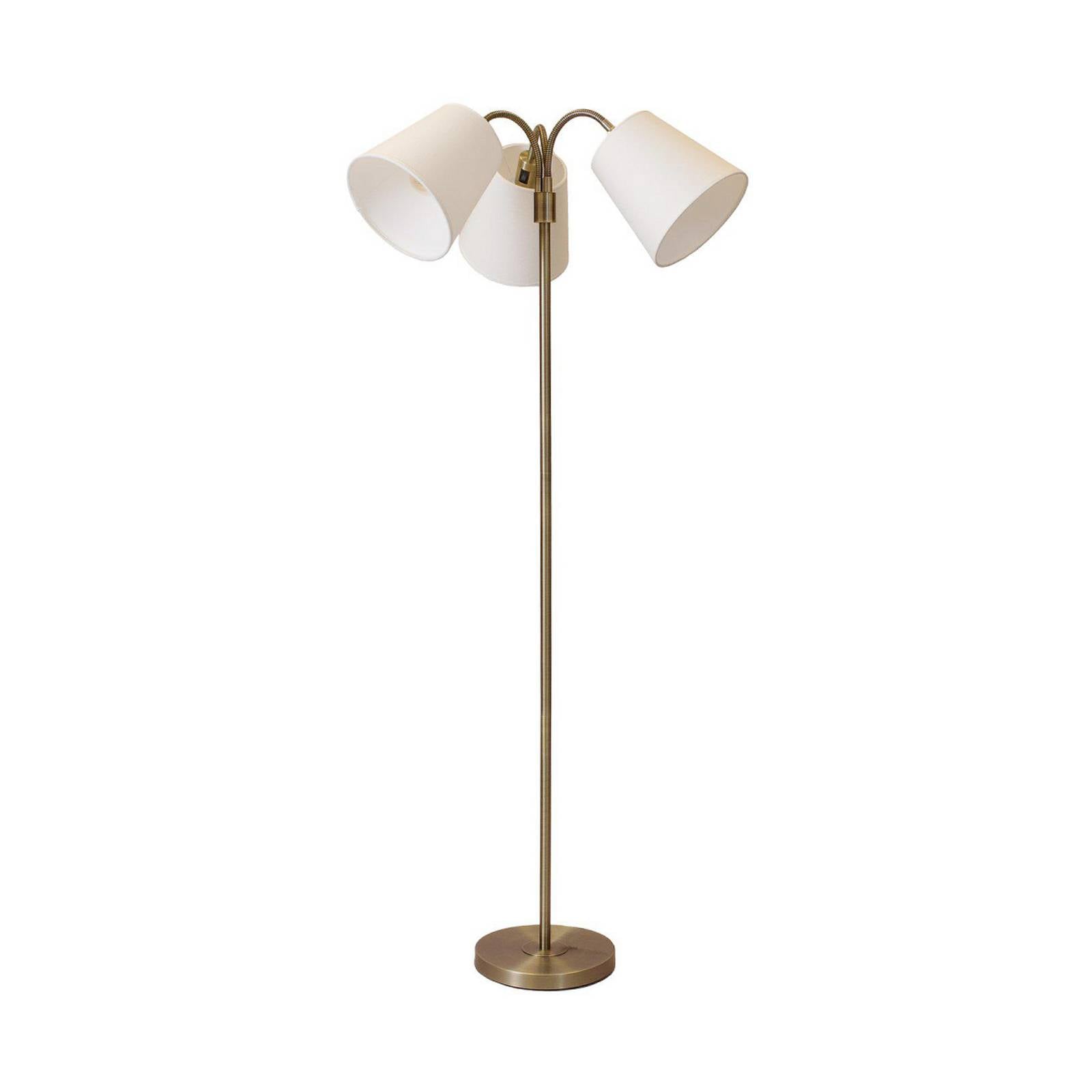 Lampa stojąca Amy, złoto-biała, 3-punktowa, wysokość 150 cm, E27