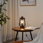 Lindby table lamp Raisa, rust-coloured, metal, lantern, E14