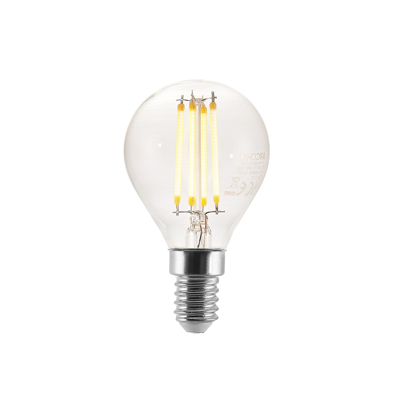 LED-Lampe E14 P45 4W 2.700K klar 3-Step-Dimmer