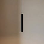 Suspension LED Lindby Lumaro, noir, 27 cm, 48 V, à intensité variable