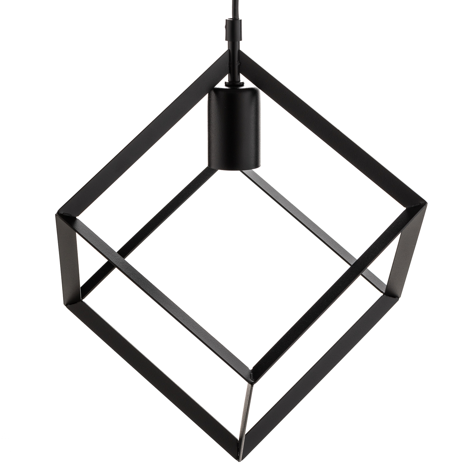 Lampa wisząca Cube 1 z metalową kostką, 1-pkt.