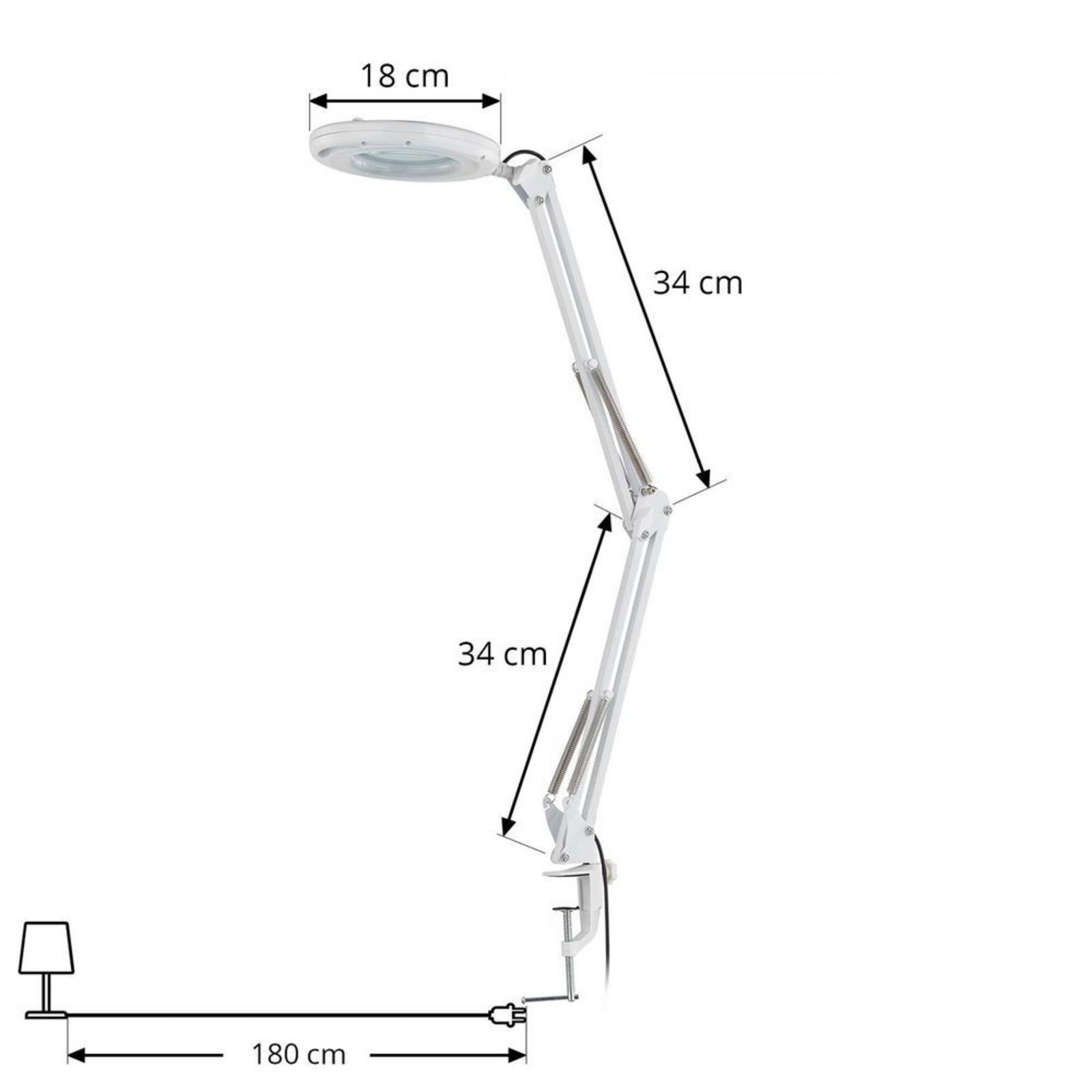 Jorlanda LED Lampă cu Clips White - Lindby