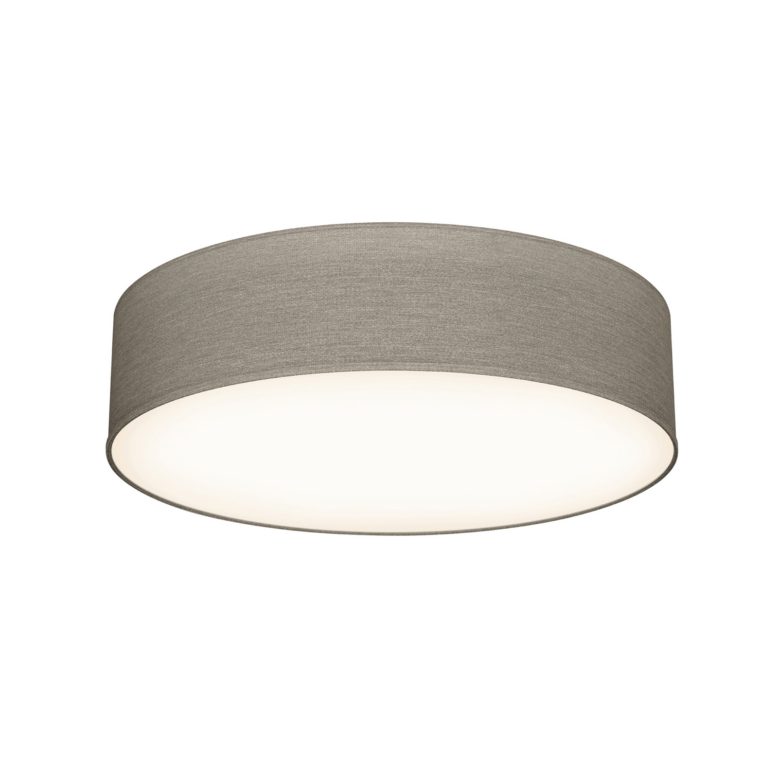 Plafondlamp Litora, taupe, Ø 38 cm, textiel, E27 Plafondlamp Litora, taupe, Ø 38 cm, textiel, E27