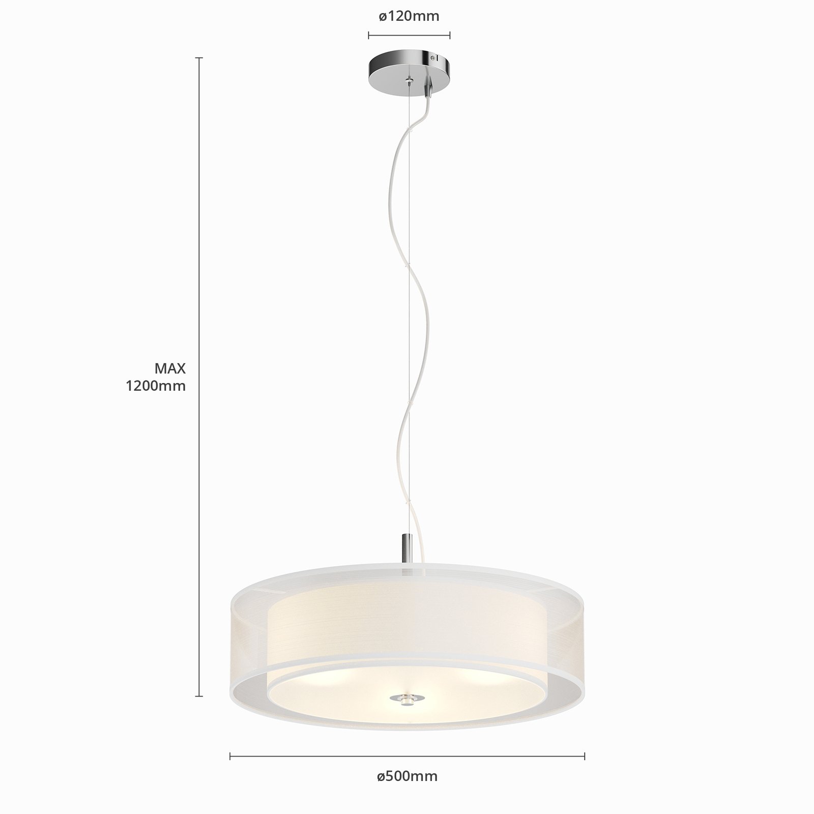 Pikka LED Lampada a Sospensione Ø50 White - Lindby