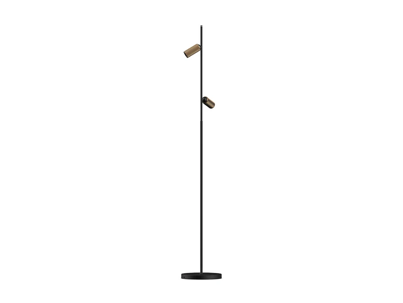 ANTIDARK – Decor F2 LED-Stehlampe, schwarz/messing, dim.