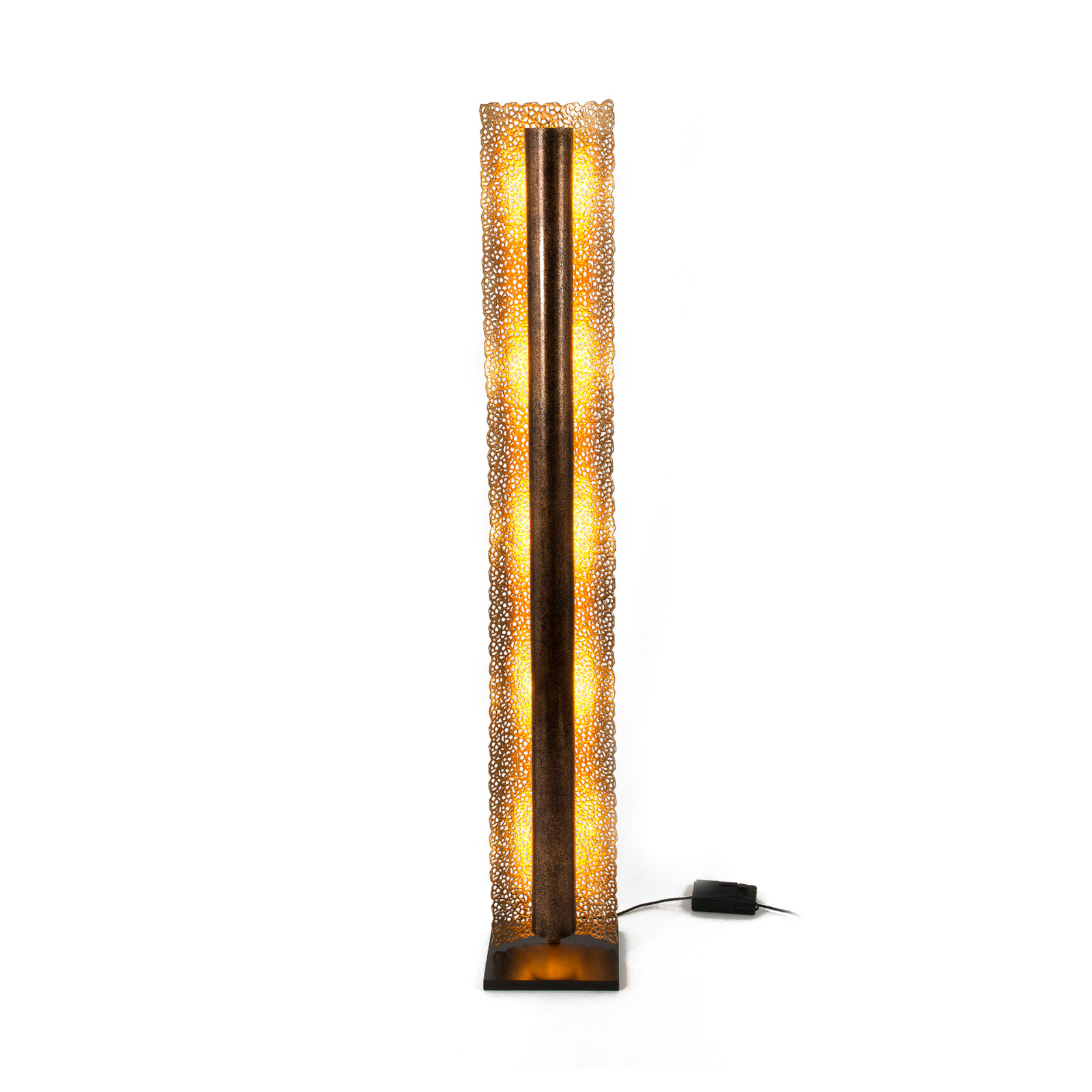 UTOPISTICO-LED-lattiavalaisin, kullanvärinen, korkeus 174 cm, metallia