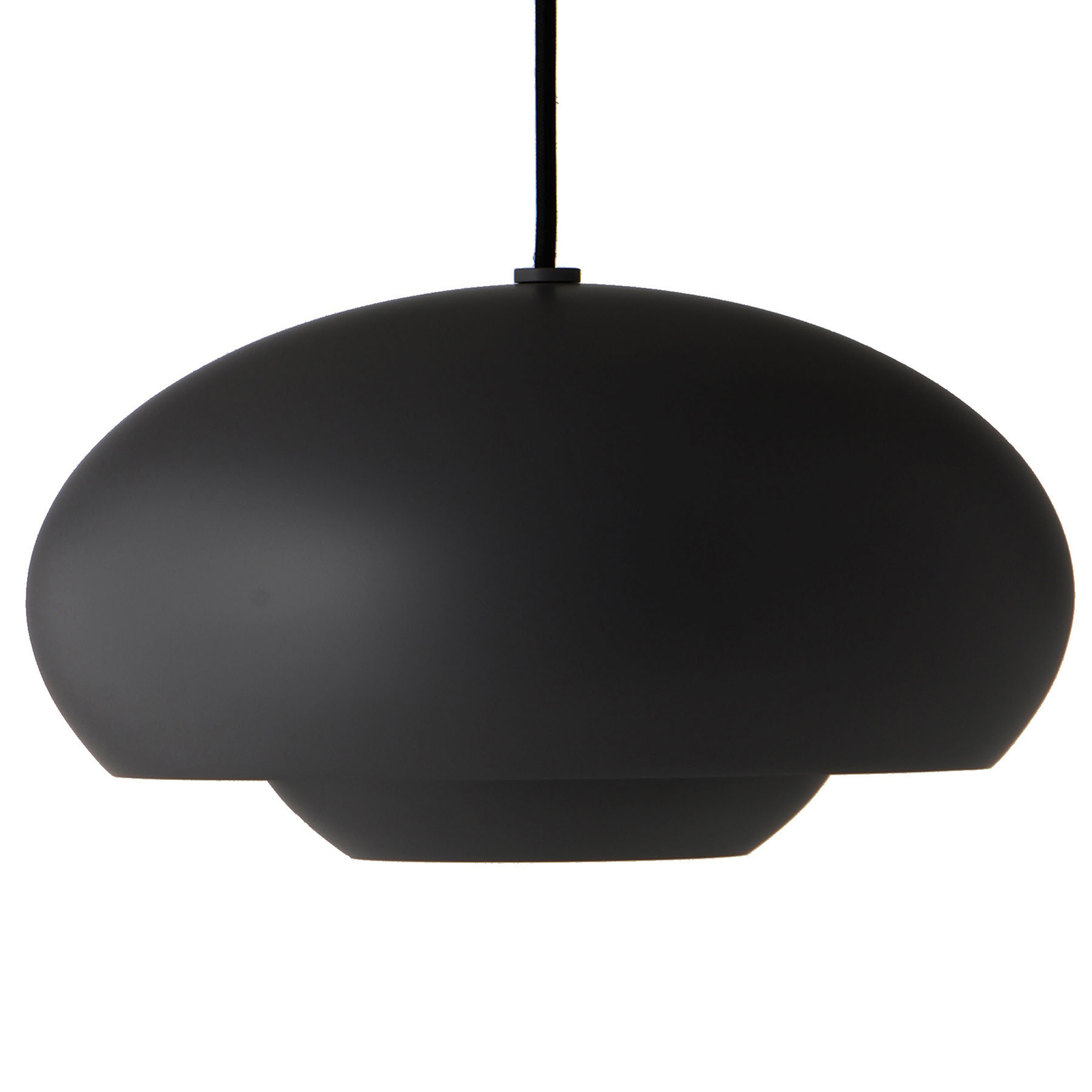 Závěsné svítidlo FRANDSEN Champ, Ø 30 cm, černá matná