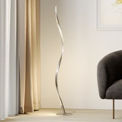 Lámpara de pie LED Criostal de Lindby, RGBW, atenuable, control remoto