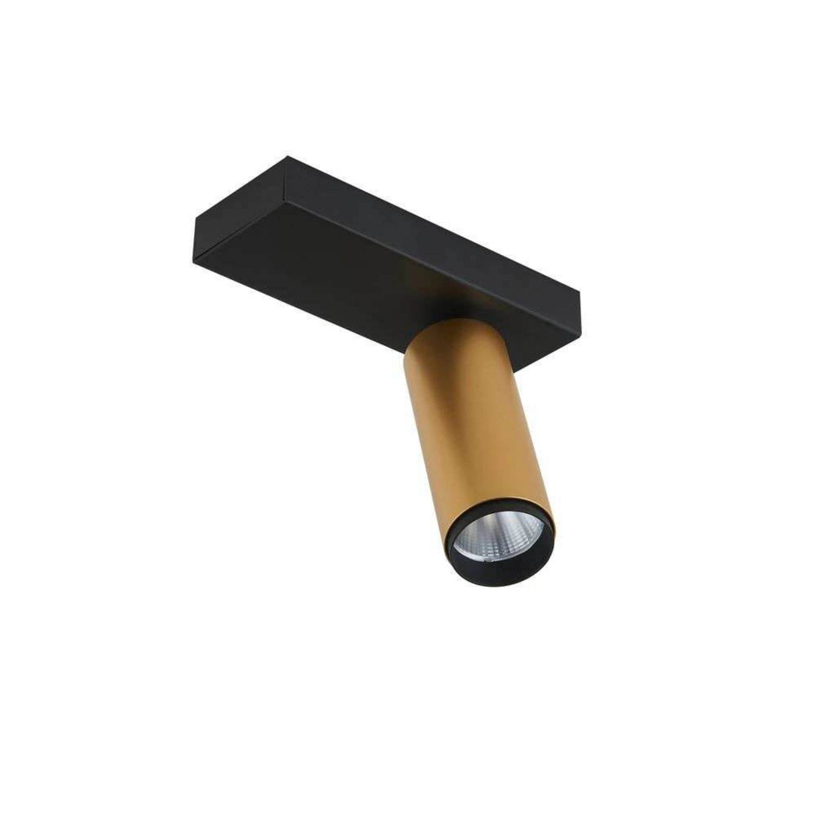 LOOM DESIGN lampa sufitowa LED X-Beam, 1-punktowa, czarne/złote