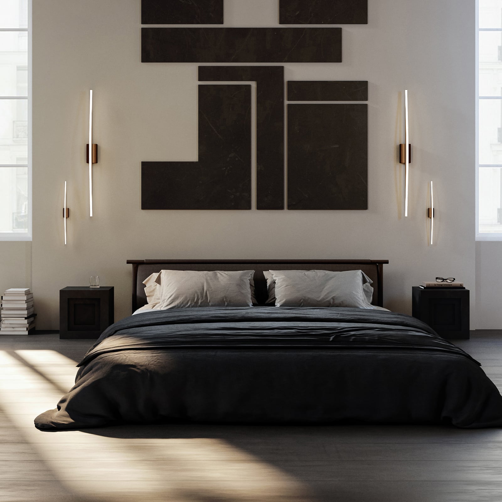 Bow LED-vägglampa, brons, höjd 50 cm - 101 Copenhagen