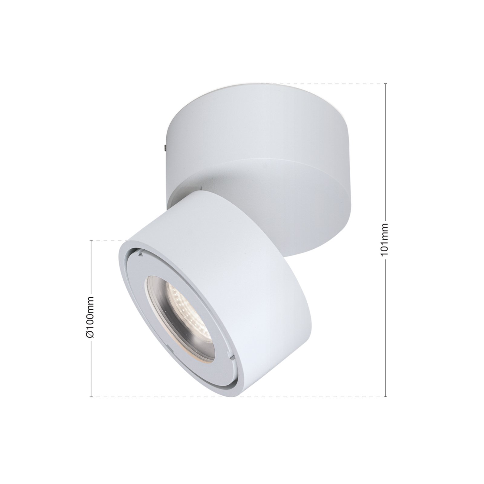 Harvey LED outdoor spotlight, white, Ø 10 cm, die-cast aluminium