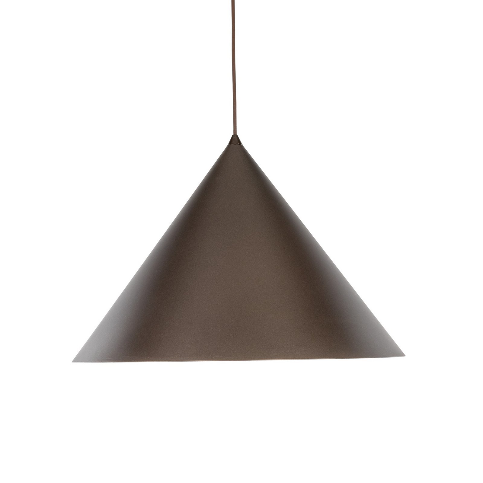Cono pendant light, 1-bulb, Ø 50 cm, brown, E27