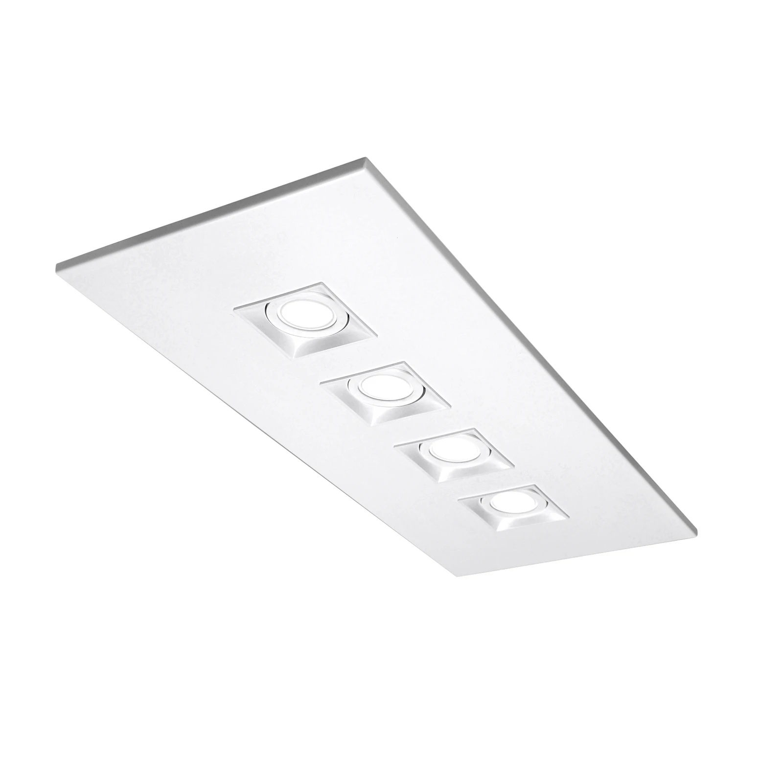 Milan Polifemo plafonnier à quatre lampes, blanc
