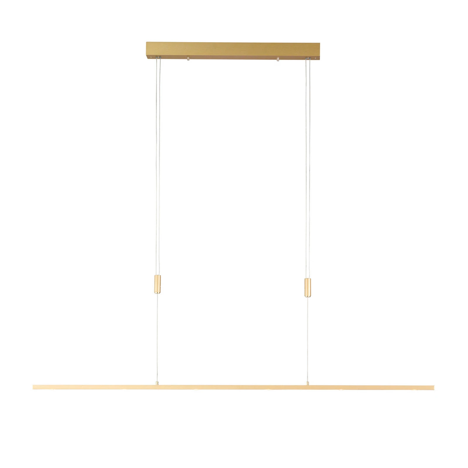 Quitani LED κρεμαστό φωτιστικό Tolu, μήκος 139 cm, ορείχαλκος