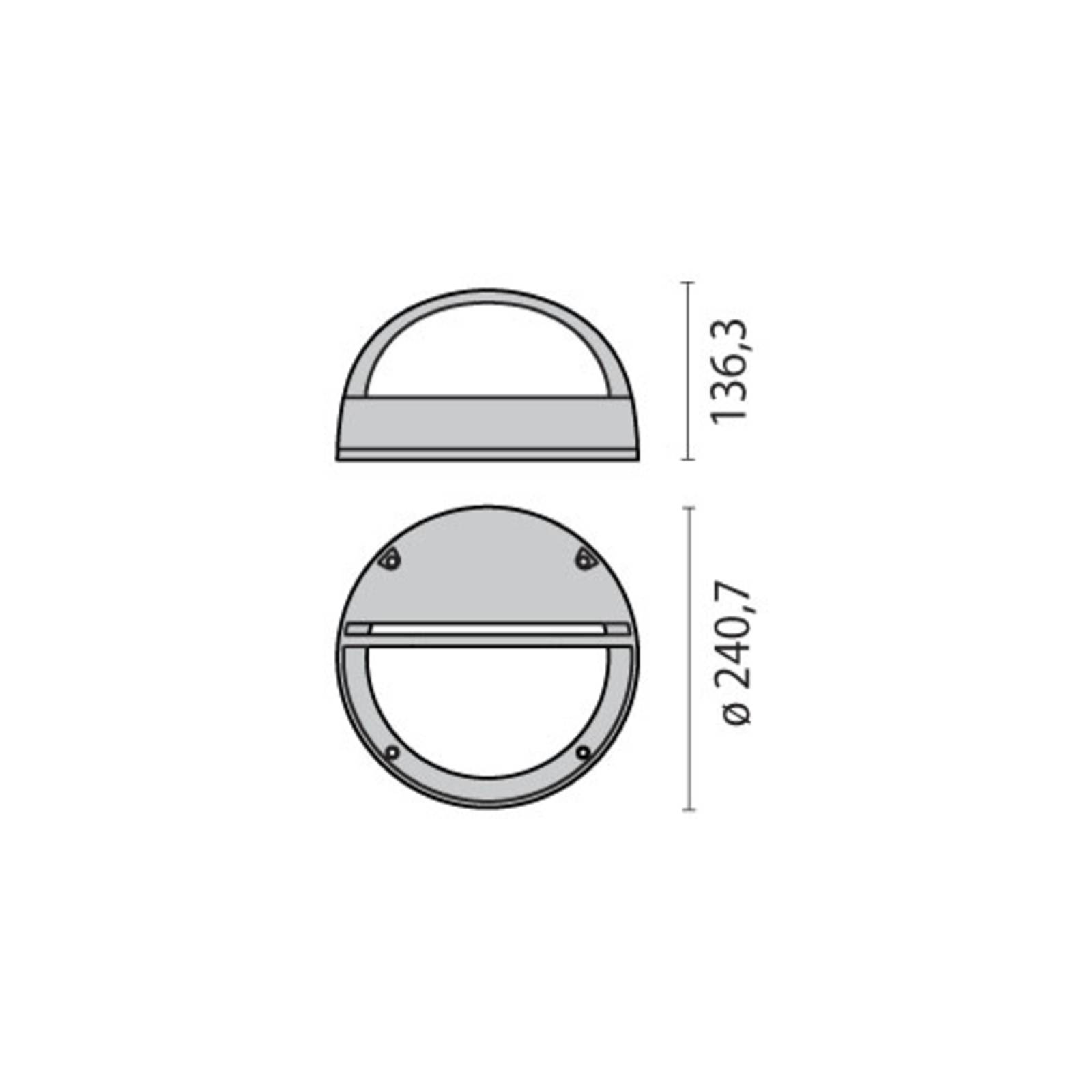 Außenwandleuchte Eko+21/G, E27, metallic anthrazit günstig online kaufen