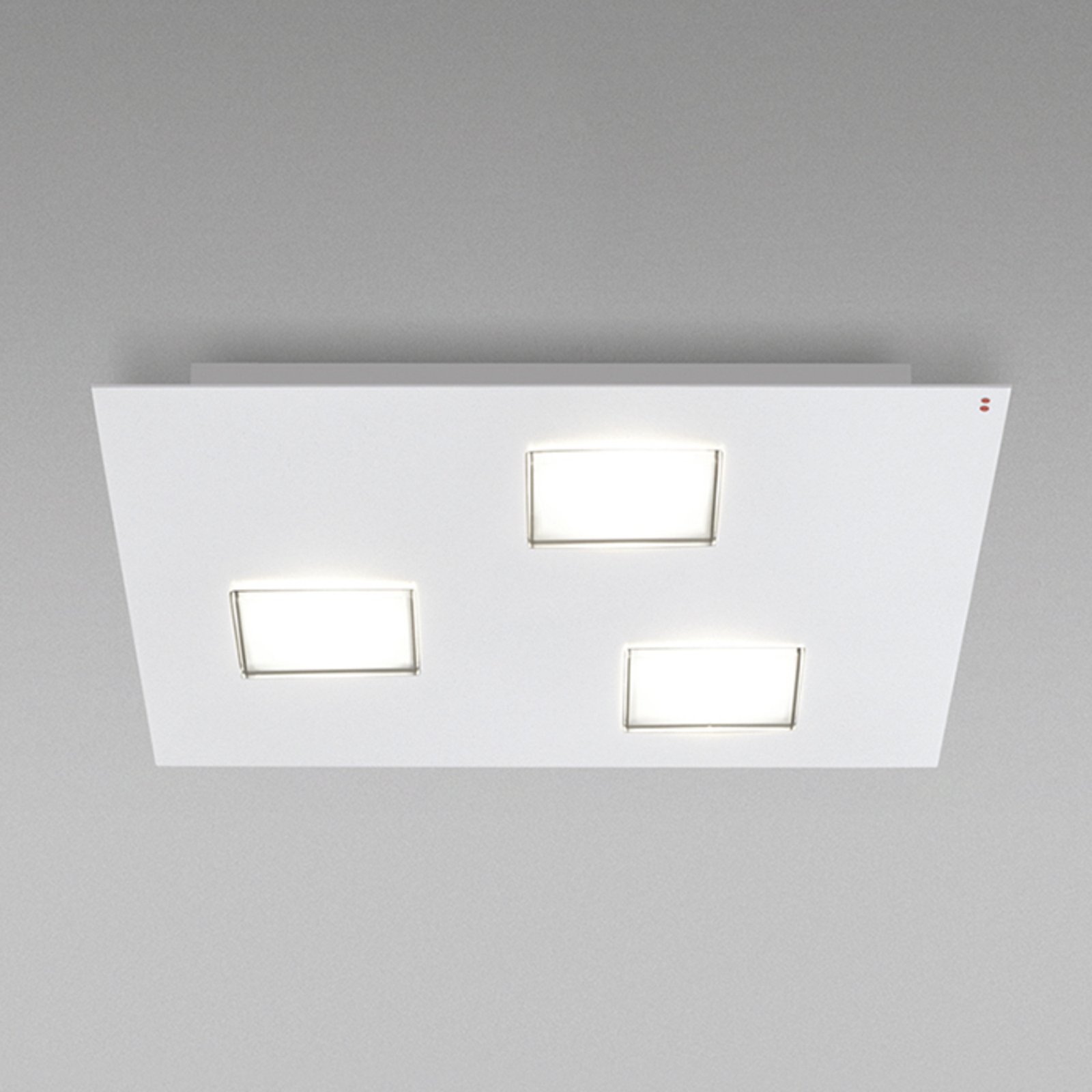 Fabbian Quarter - bijela LED stropna svjetiljka 3 žarulje.