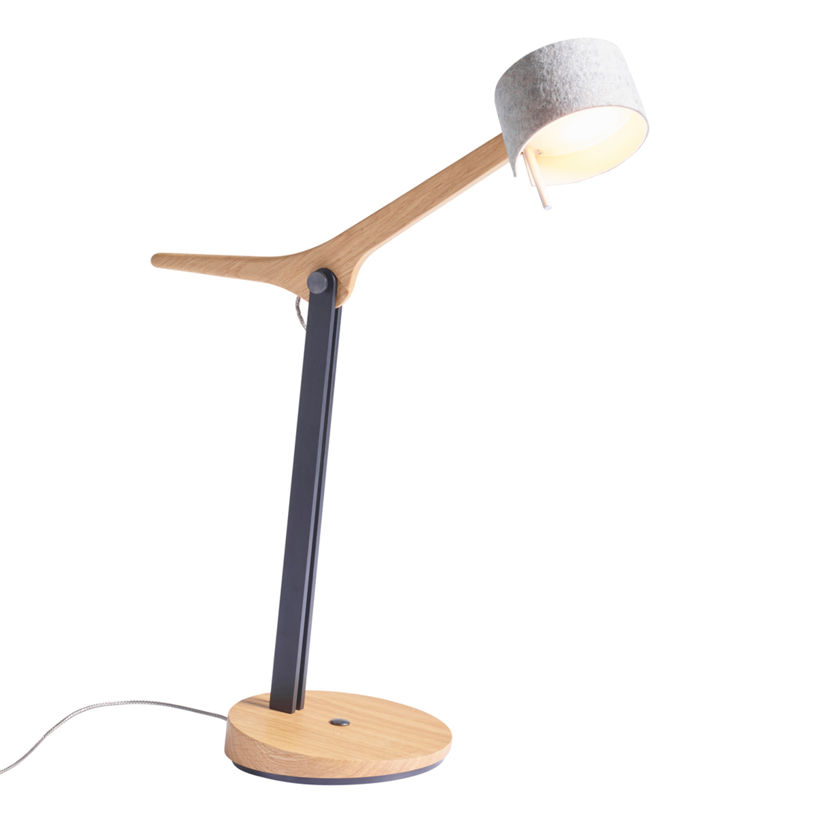 Wooden LED table lamp Frits in oak