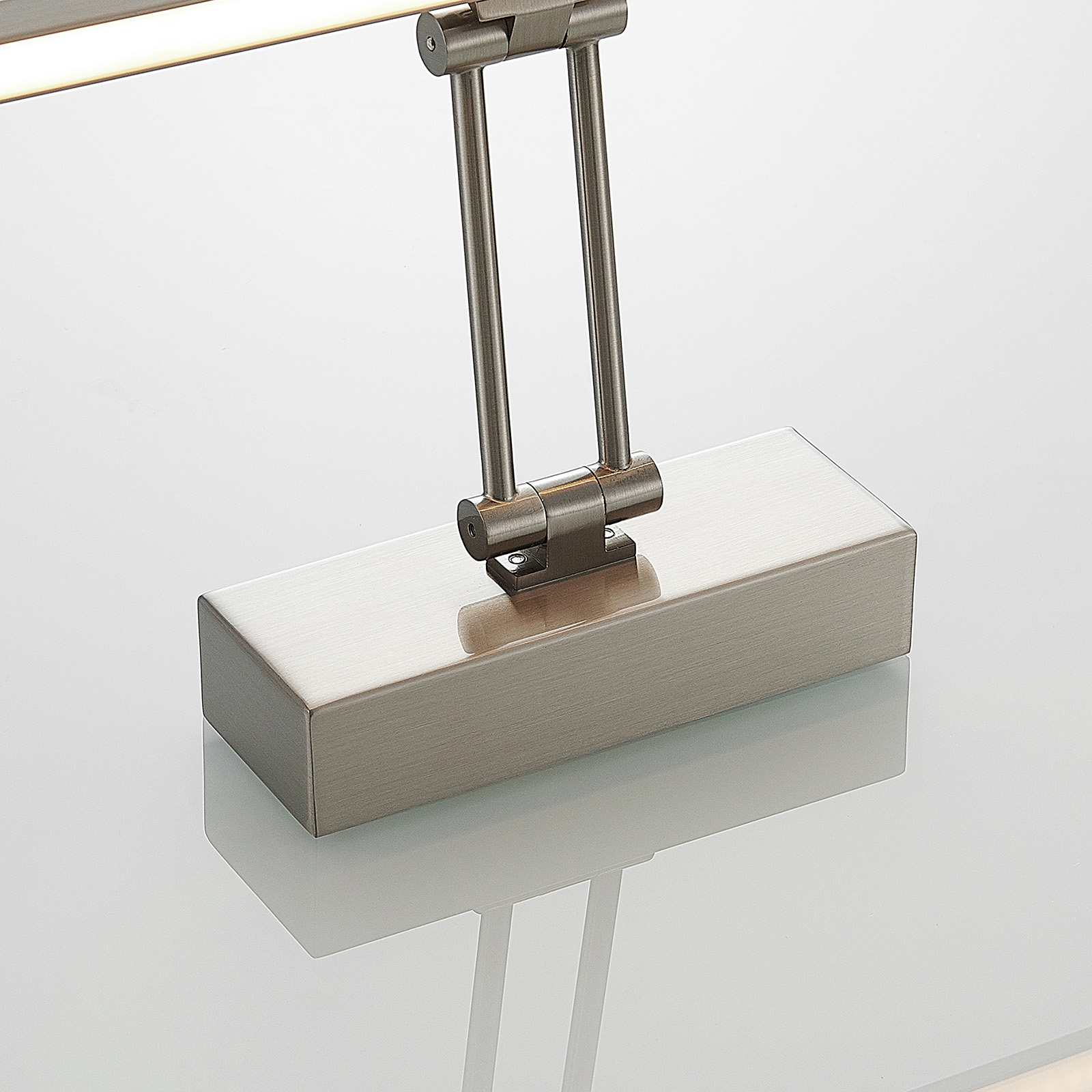 Vitral LED Lucande Thibaud, níquel, 35,4 cm