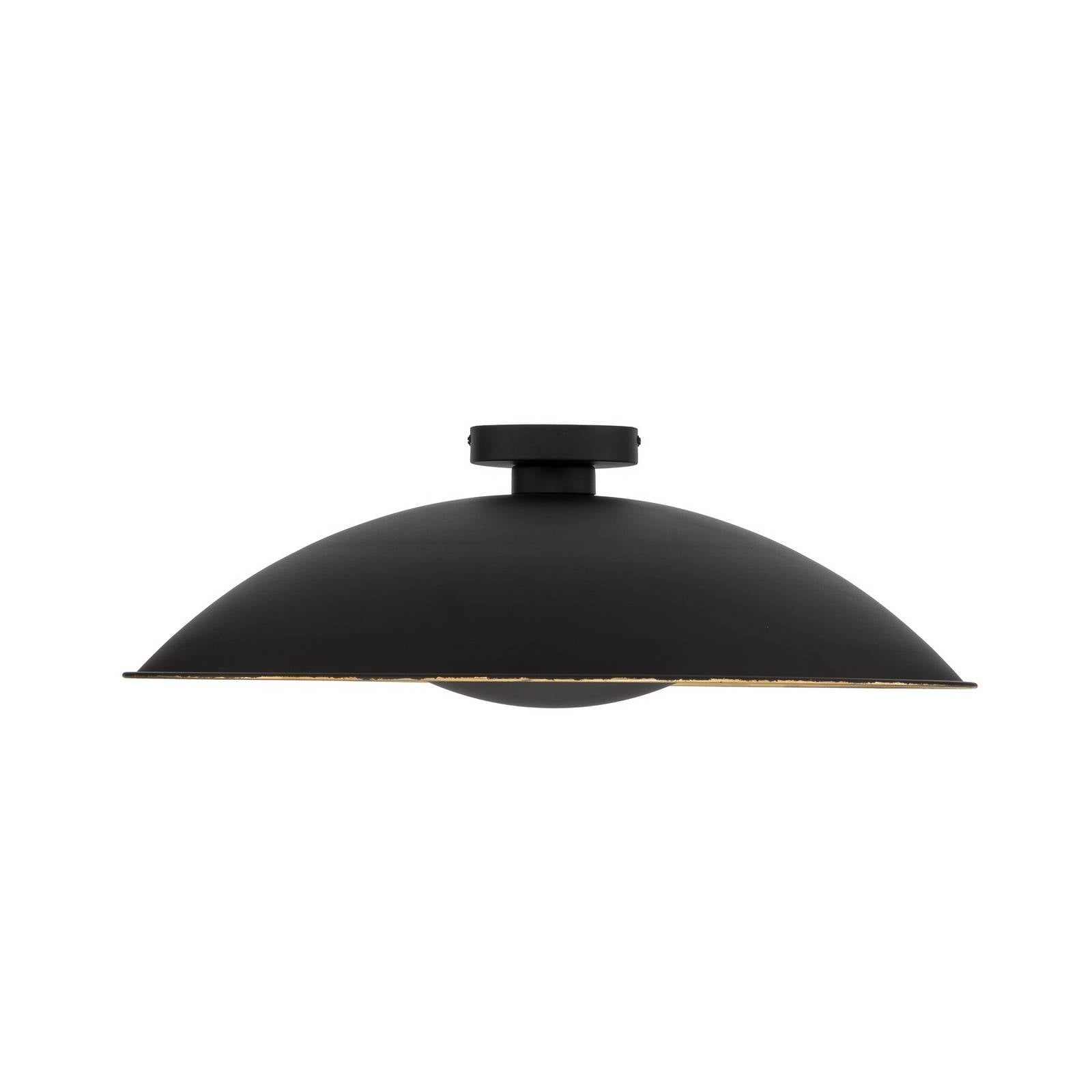 Lampa sufitowa Lindby Emilienne, czarny/złoty, metal, Ø 60 cm
