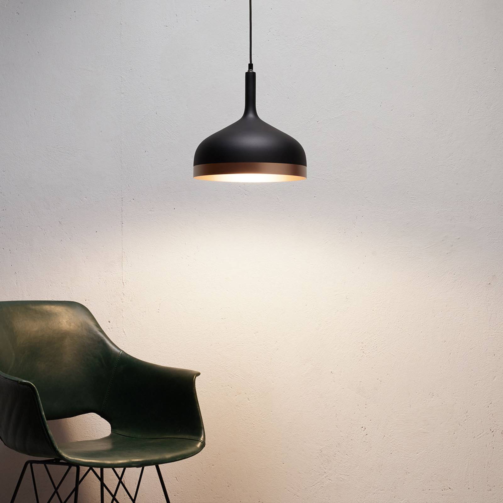 Photos - Chandelier / Lamp Paulmann Ultra modern hanging light Embla in black 