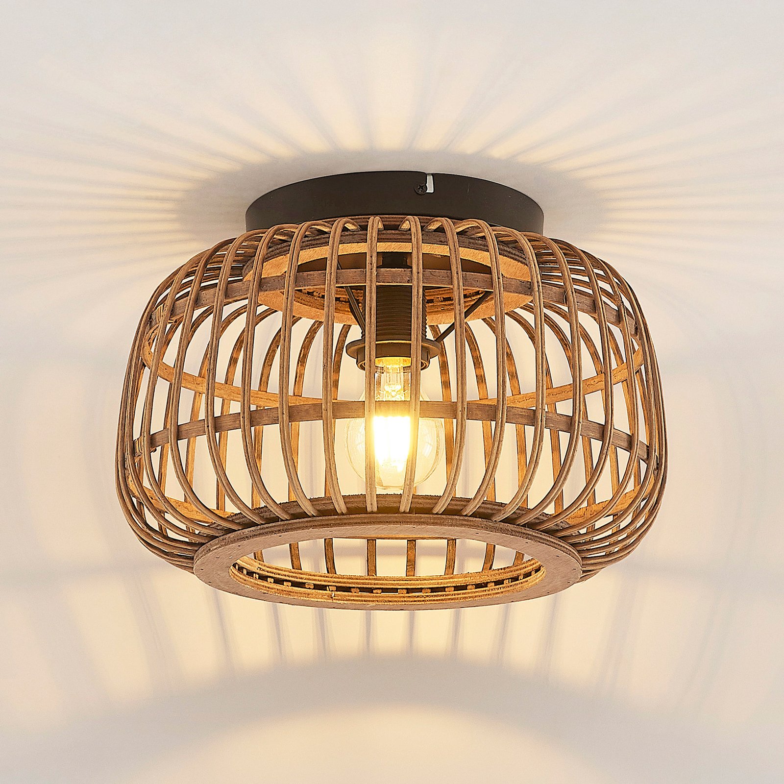 Bominio Ceiling Lamp Ø33 Wood - Lindby