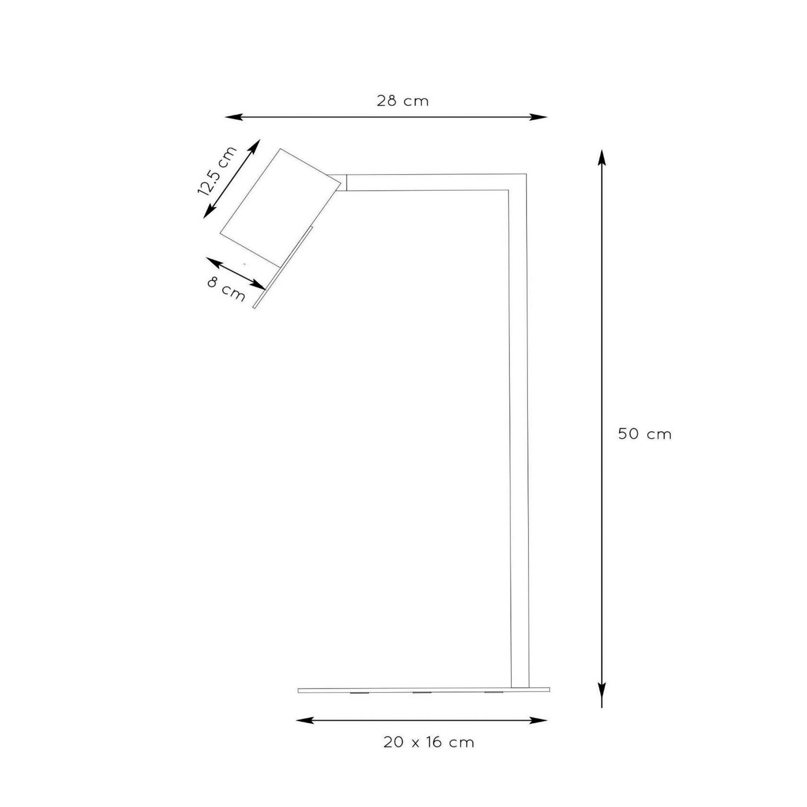 Bureaulamp Lesley, zwart, hoogte 50 cm, metaal Bureaulamp Lesley, zwart, hoogte 50 cm, metaal