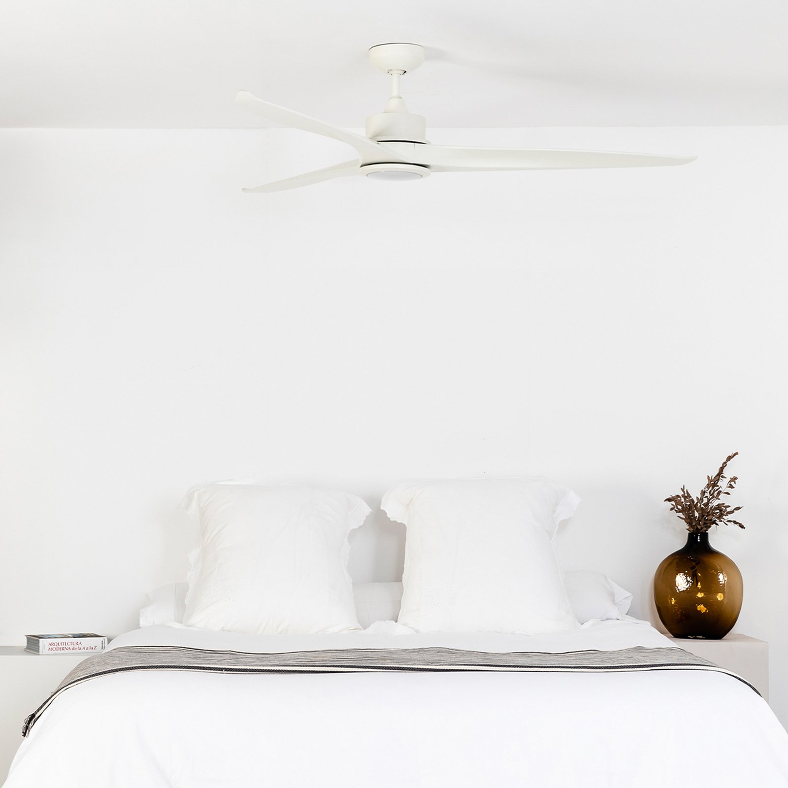 Ventilateur de plafond LED Tonic, blanc, DC, silencieux, télécommande