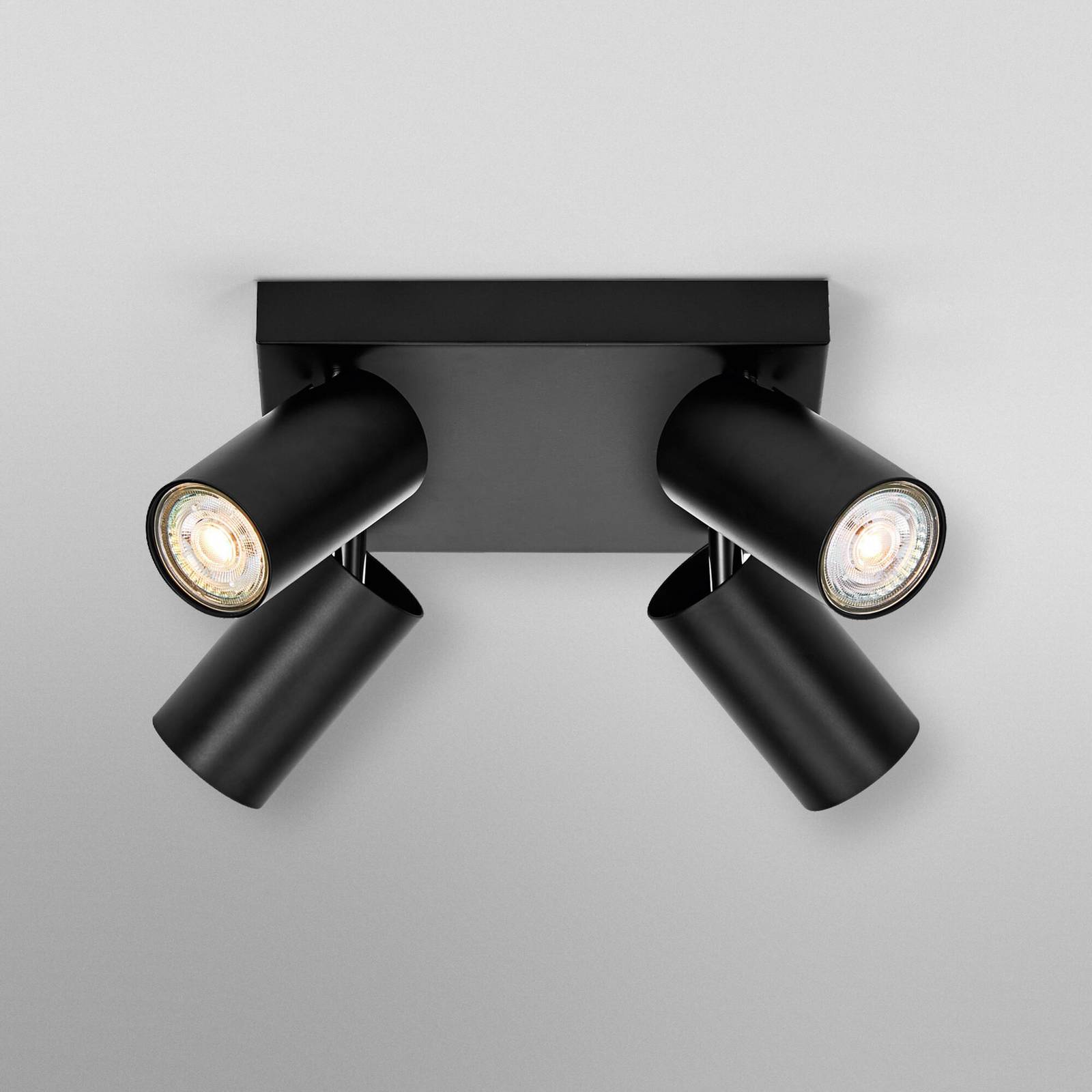 Reflektor sufitowy OSRAM OCTAGON PLATE, czarny, 4-punktowa GU10-LED 927