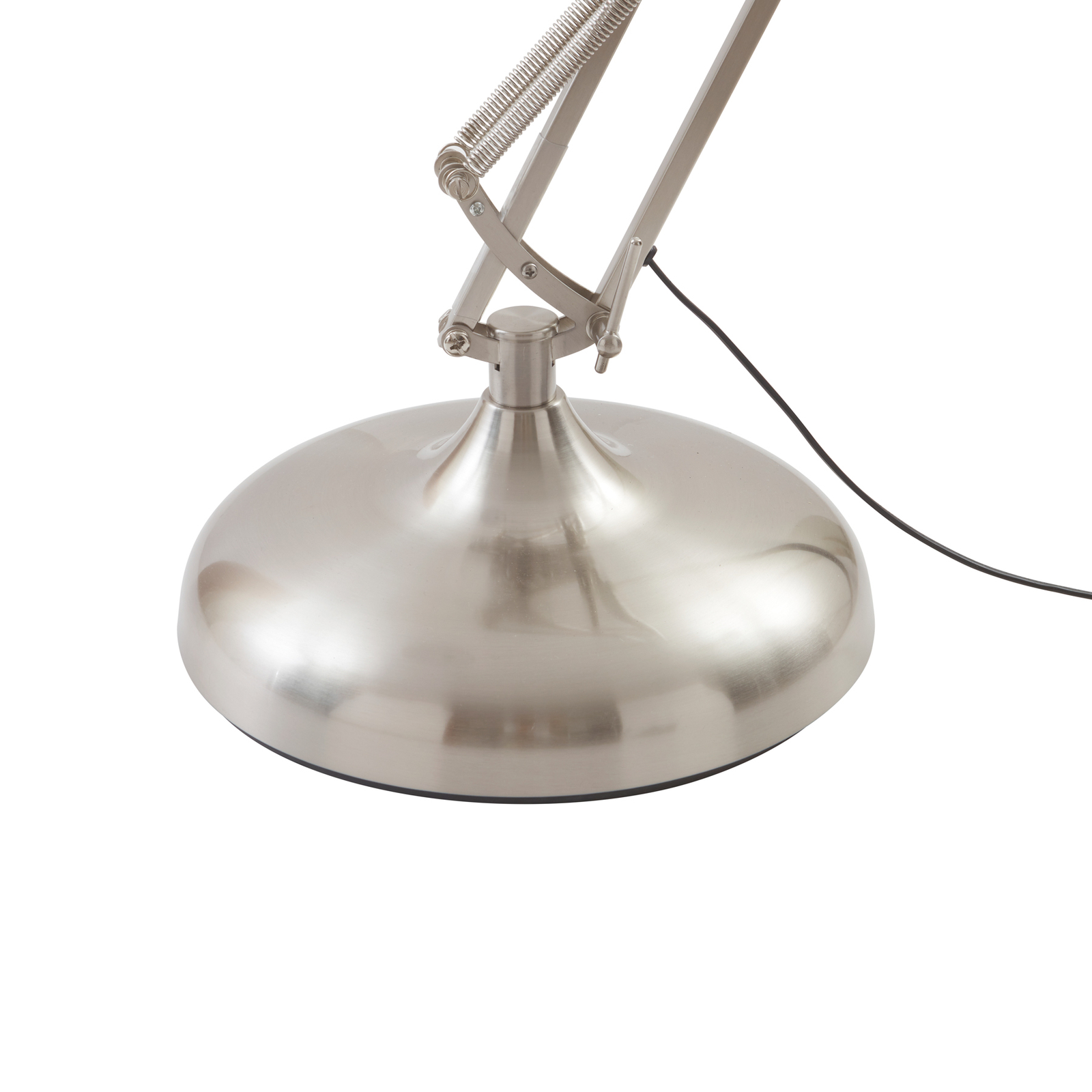 Lampă de podea Lindby Leia, argintie, abajur rotativ