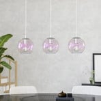 EGLO hanglamp ARISCANI 2, 77 cm, 3-lamps, chroom/iriserend