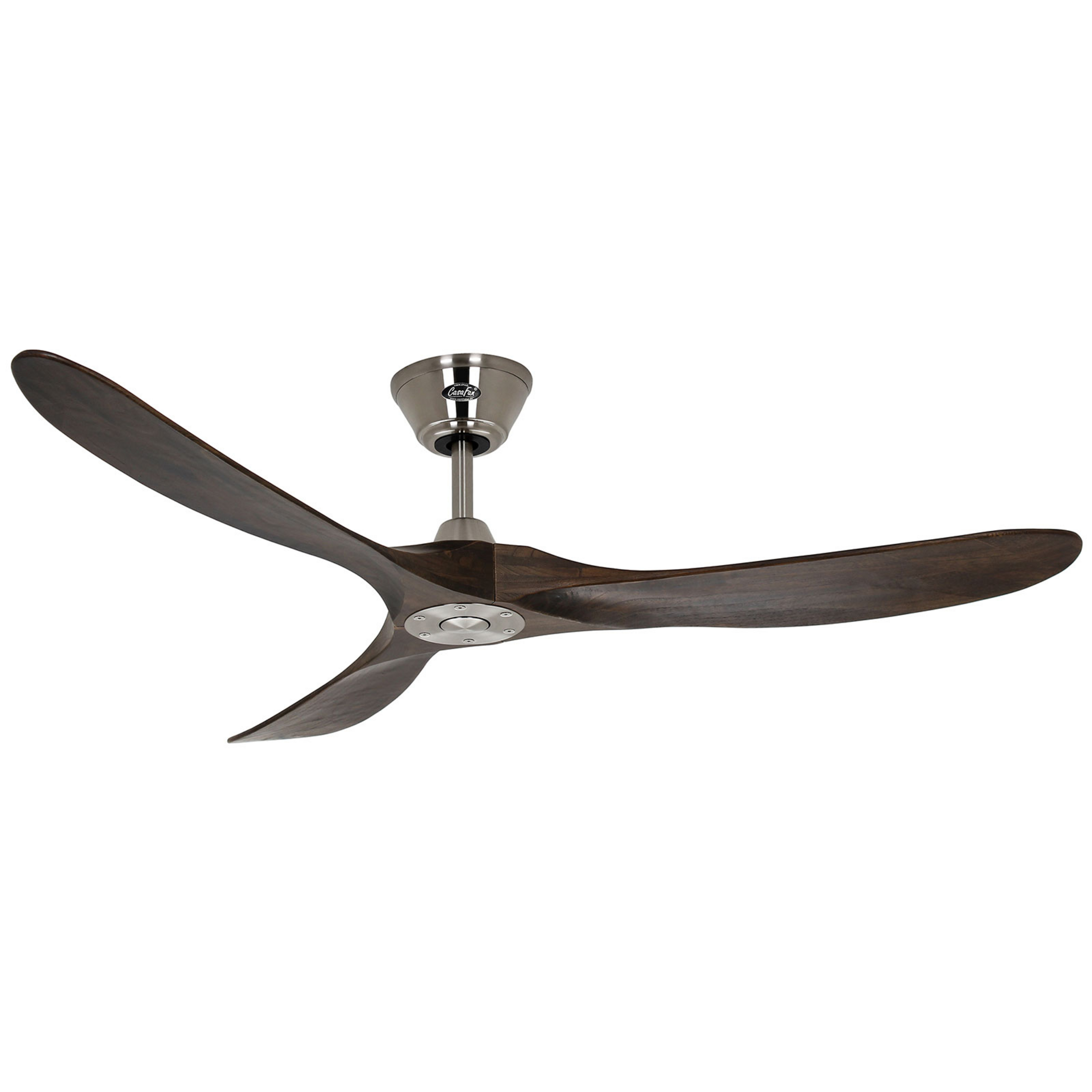 ECO GENUINO kattotuuletin kromi/pähkinäpuu 152 cm - CasaFan