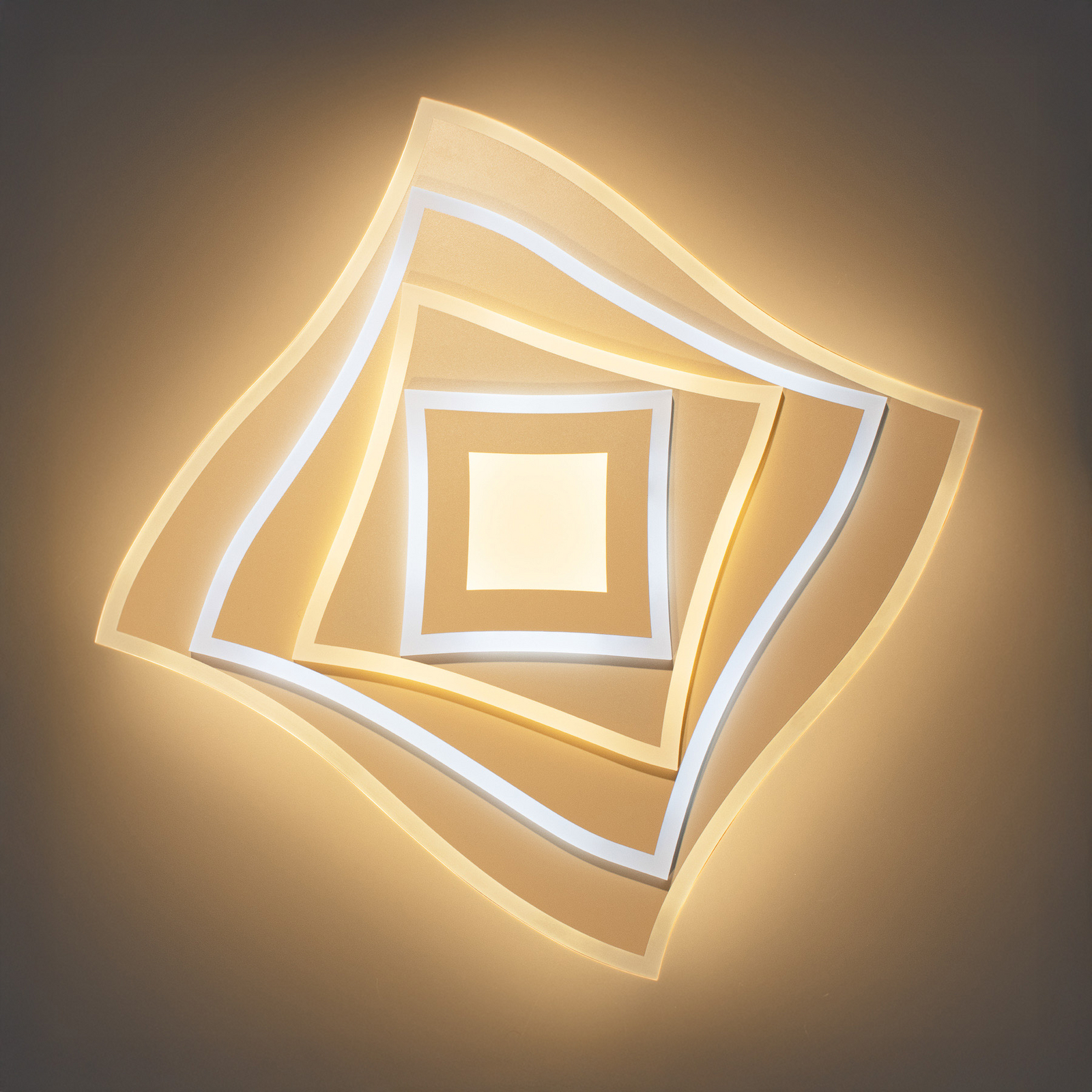 Lámpara LED de techo HERO, arena, 40 x 40 cm, control remoto, CCT atenuable Lámpara LED de techo HERO, arena, 40 x 40 cm, control remoto, CCT atenuable