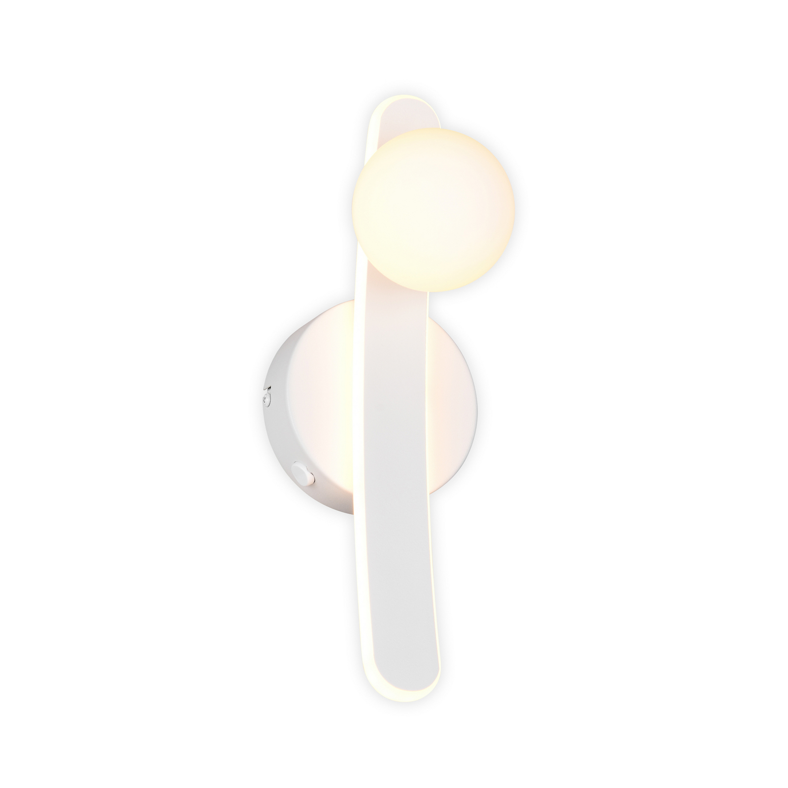 LED stenska svetilka Napoli, bela mat, višina 34 cm, kovina, CCT